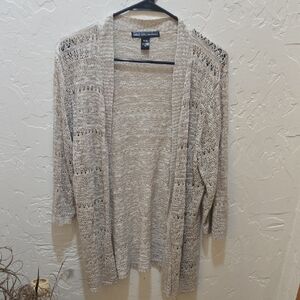 United States Sweaters Beige Open-Front Cardigan